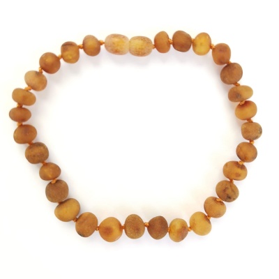 Adult Unpolished Amber Anklet